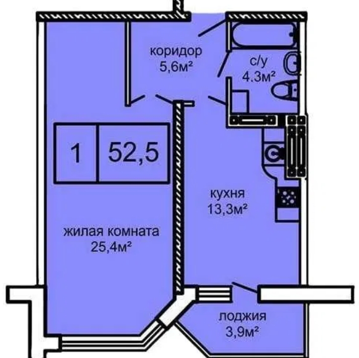продажа однокомнатной квартиры номер A-173890 в Киевском районе, фото номер 1